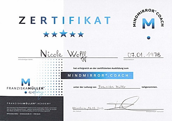 Zertifikat-Mindmirror-Coach-Nicole-Wolff
